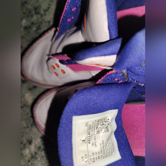 Jordan 3 Barley Grape Retro GS - Picture 4 of 8